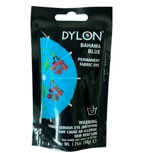 NEW Dylon Permanent Fabric Dye, Bahama Blue, 1.75-Ounce